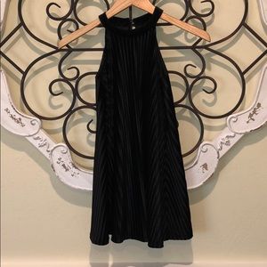 GB girls Ribbed Velvet Black Dress